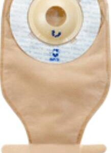 Ileostomy / Colostomy Pouch UltraLite One-Piece System 9 Inch Length Deep Convex, Pre-Cut 1 Inch Stoma Drainable