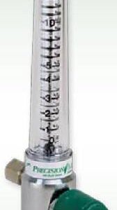 Precision Medical Oxygen Flowmeter Pediatric Adjustable 0 – 3 LPM Puritan Bennett Adapter