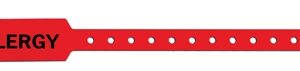 Identification Wristband Sentry Superband Alert Bands Alert Band Permanent Snap Allergy