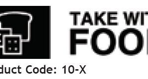 Pre-Printed Label Barkley Auxiliary Label White Take With Food Black Safety and Instructional 3/8 X 1-9/16 Inch