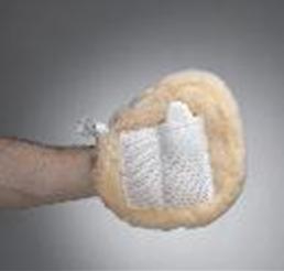 Wash Mitt Skil-Care 2 X 2 X 6 Inch Tan / White Reusable