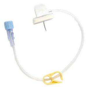 Huber Infusion Set Gripper 20 Gauge 1 Inch 8 Inch Tubing Without Port