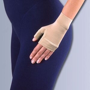 Compression Glove Jobst Ready-to-Wear Fingerless Small Over-the-Wrist Length Ambidextrous