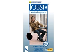 Compression Socks JOBST for Men Casual Knee High Medium Black Closed Toe