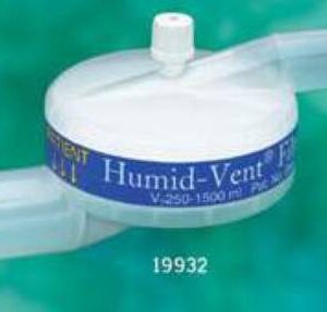 Heat and Moisture Exchanger with Filter Humid-Vent 34.55 mg H2O/L @ VT 1200 mL 1.35 cm H2O @ 30 LPM
