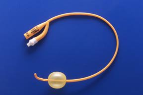 Foley Catheter Rusch PureGold 2-Way Coude Tip 30 cc Balloon 24 Fr. PTFE (Teflon) Coated Latex