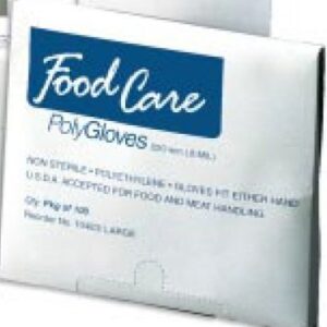 Food Service Glove Foodcare Large Textured Clear Polyethylene