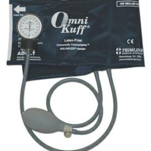 Reusable Blood Pressure Cuff and Bulb Omni-Kuff Arm Nylon Cuff Adult Long Cuff