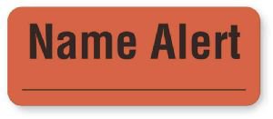 Pre-Printed Label UAL Caution Label Red Paper Name Alert Black Alert Label 7/8 X 2-1/4 Inch